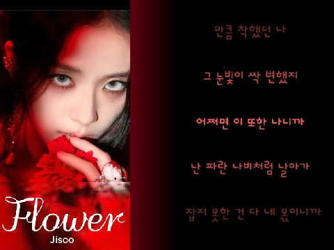 LYRICS | FLOWER (꽃) - JISOO | #music #all remix