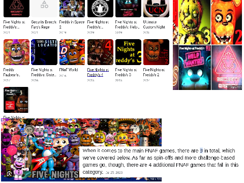 fnaf games etc. fnaf.