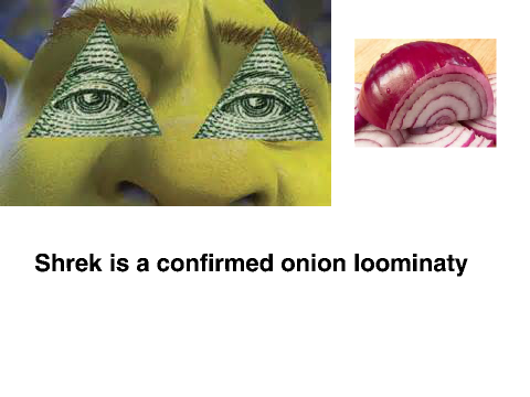 Illuminati eats a onion