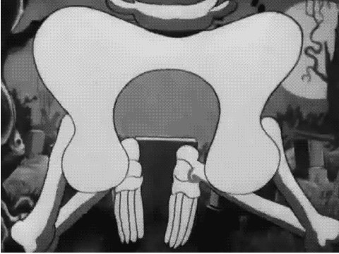 Creepy skeleton GIF!