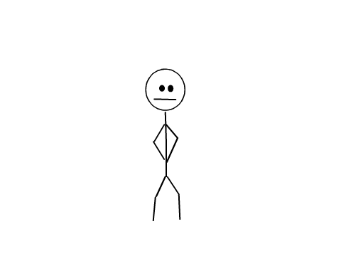Stickman is happy (simple-dimple)