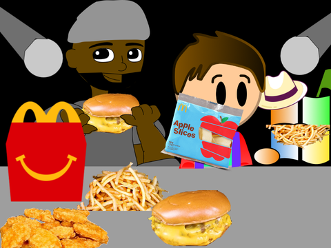 AY:  eating HAPPY MEAL (1)
