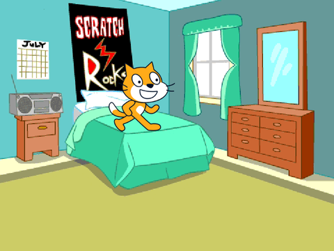 scratch cat destroys the school bathroom and gets grounded