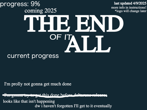 ‎THE END OF IT ALL progress board