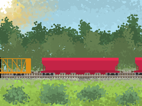 Railfaning in forest 