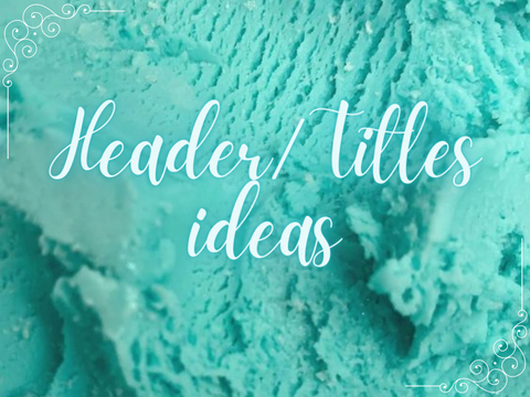 ︵ ✧ . 2# Header/Titles ideas! <3 ⺌ 