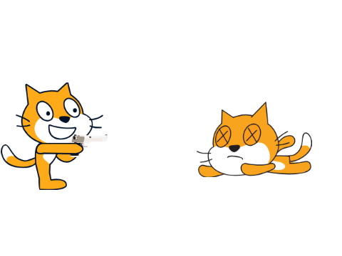 when scratch cat plays to much fortnite