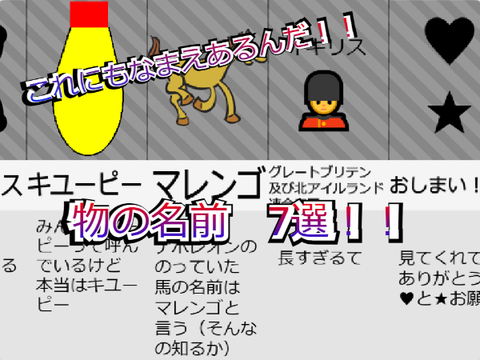 物の名前