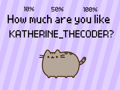 How much are you like @katherine_thecoder?