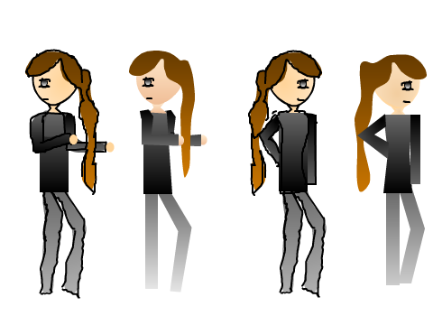 Vector Drawing Draft - Girl