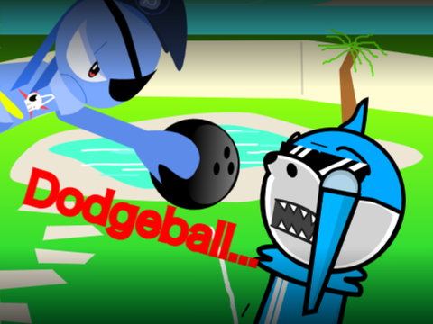 Dodgeball... FT. supAsharktv _  #animations #art #music #stories #trending #all #games