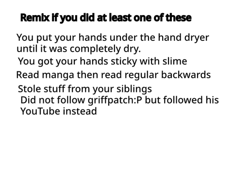 Remix if you did one