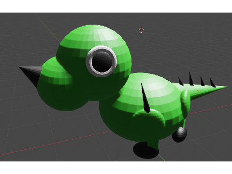 random rinohorn i made in blender