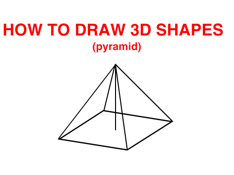How to draw 3D shapes - pyramid