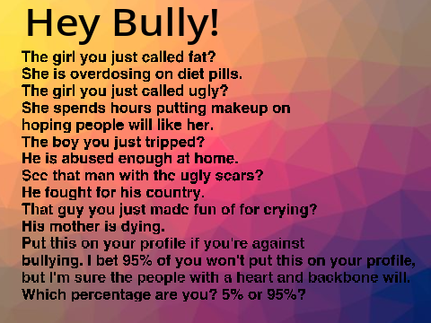 Remix this if you are against bullying <3  