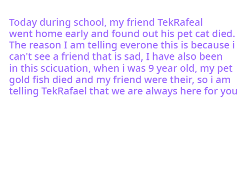 Sad day for my friend