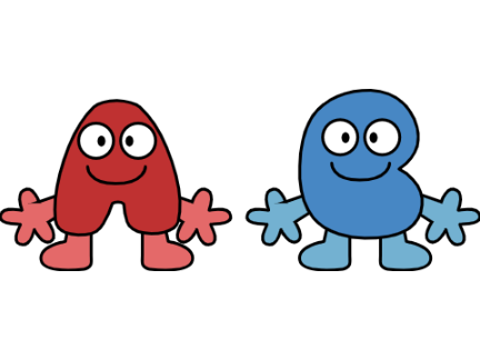 A and B