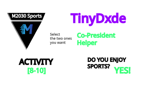 FORM FOR M2030 SPORTS 