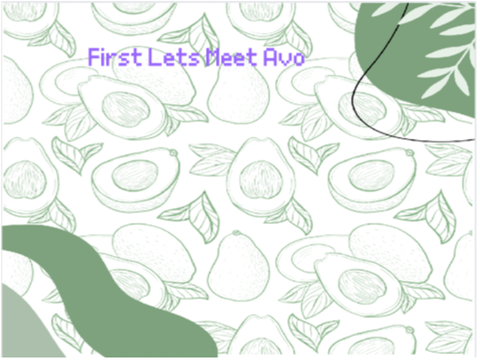 Avocado animation NOT DONE!