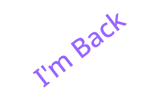 I'm back