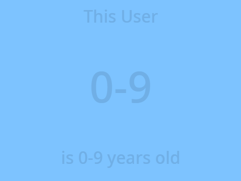 This User is 0-9 years old