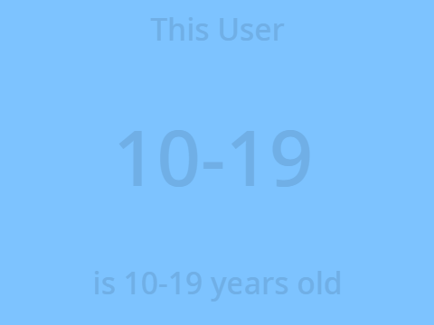 This User is 10-19 years old