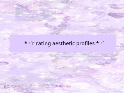 004┊* ･ﾟ r-rating aesthetic profiles * ･