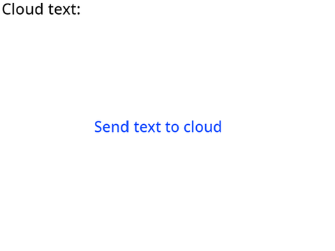 Text over Cloud