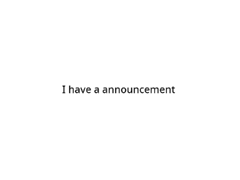 announcement