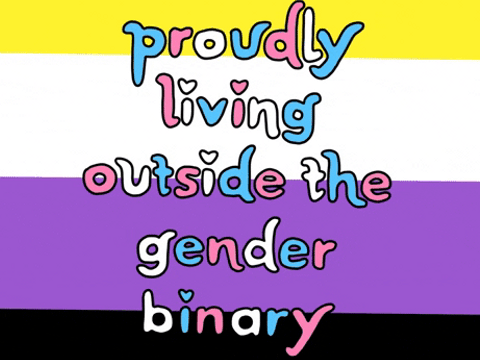 proudly living outside the gender binary (GIF)