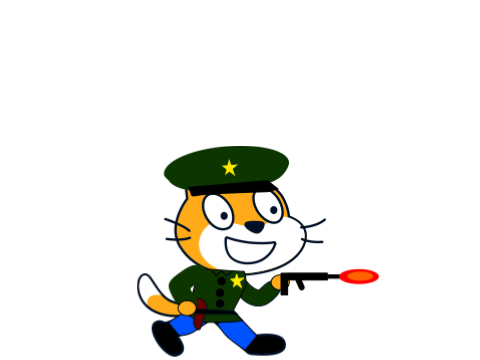 スクラッチ帝国軍将校ネコ素材