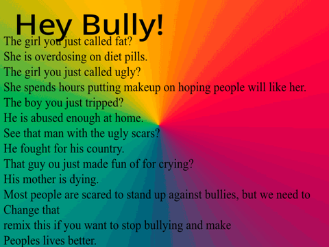 LETS STOP BULLYING!!!