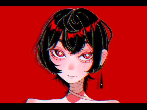 : red - oc art