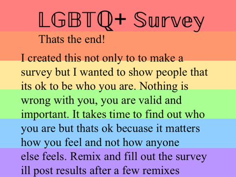 Lgbtq+ survey (short)  remix