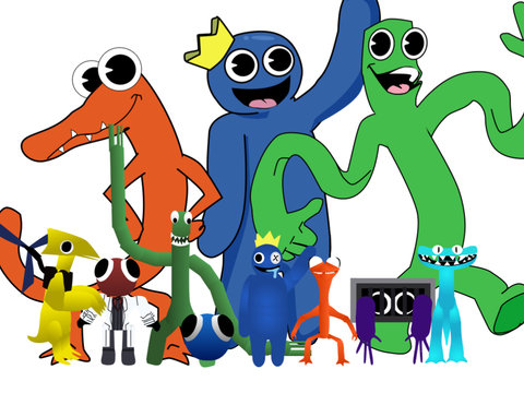 If the rainbow friends had a family picture: