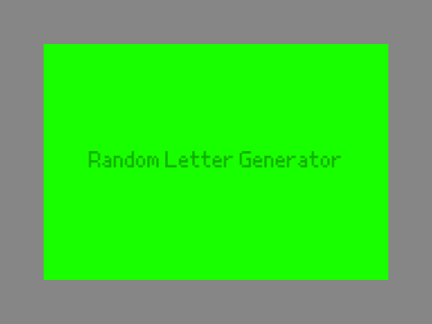 Letter Generator