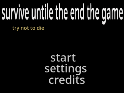 title screen for survive until the end