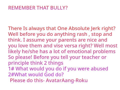 Remember That Bully?