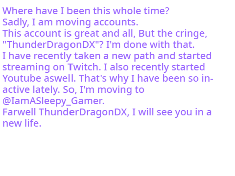 New account 