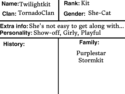 WARRIORS - Clans of Lurking Shadows RP - Twilightkit