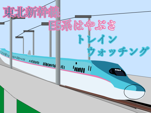 （没）東北新幹線E5系　トレインウォッチング