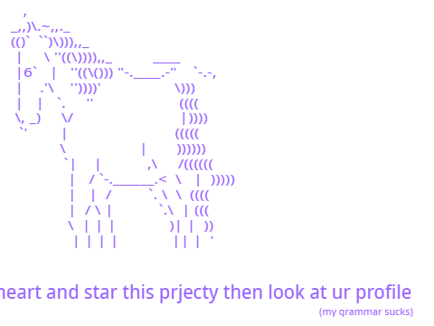    , _,,)\.~,,._ (()`  ``)\))),,_  |     \ ''((\)))),,_          ____  |6`   |   ''((\())) "-.____.-