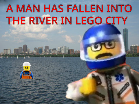 A Man Has Fallen Into the River In Lego City