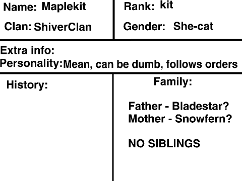 WARRIORS - Clans of Lurking Shadows Sign-up RP remix