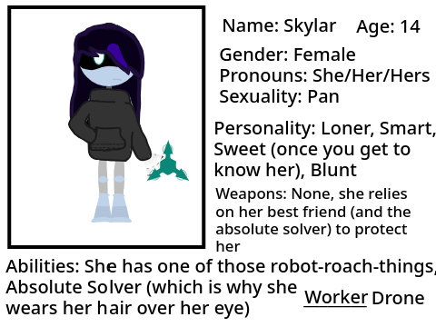 Murder Drones RP sign up - Skylar
