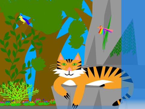 Tiger in a jungle