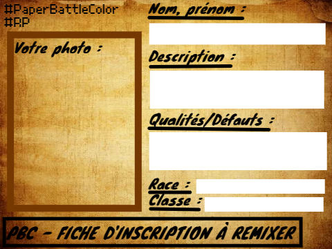 PBC - Fiche d'inscription à remixer