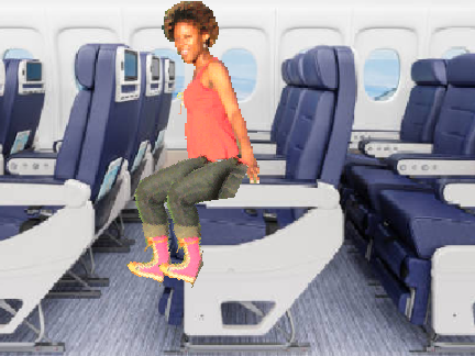 Cassy goes on plane with turbulence