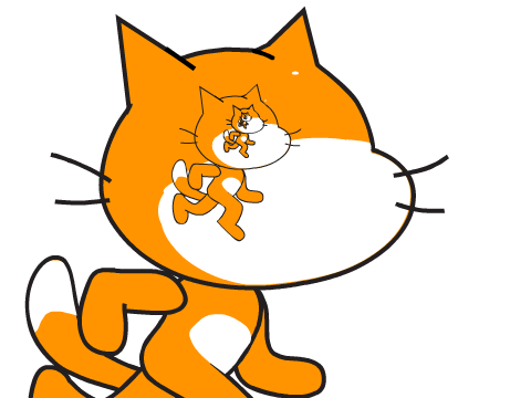 add a scratch cat on a scratch cat :) 