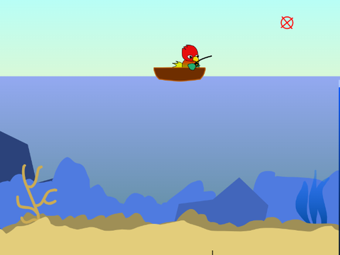 Parrot gose fishing!